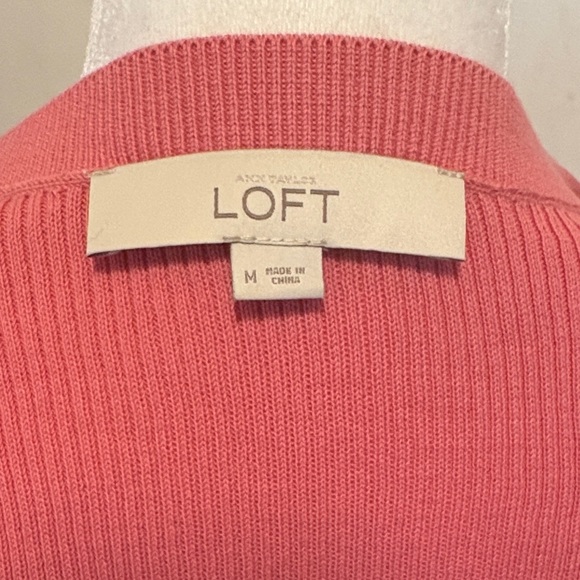 LOFT Coral Button-Up Cardigan - Picture 3 of 3